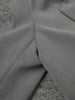 Gray 3 Piece Set Women's Lapel Blazer Short Vest High Waist Drawstring Wide Leg Pants Suit Autumn