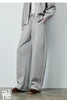 Women's Lazy Academy Soft American Curved Leg Trousers Autumn Paneled Design Pear Figure Shaping Pants