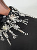 High Street Designer Party Vestido Women's Pearl Studded Diamond Long Dress