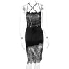 Lace Patchwork Satin Mini Dress Women Bodycon Sexy Lace Up Backless Short Dress Party Elegant Clothes Birthday Evening
