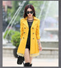 2026Spring Autumn Windbreaker Coat Women Slim Mid Long Lace Trench Coat Female Casual Double-breasted Outerwear Tops