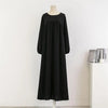 Spring Autumn Muslim Dress Women Loose Maxi Dresses Female Full Sleeve Casual Solid Pockets Robe Long Dresses Vestidoes