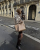 Lady Leopard Print Lapel Fur Coat Women Elegant Single Breasted Loose Jacket Daily Commuting Office Outerwear
