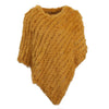 Women's 100% Real Natural Rabbit Fur Knitted Pullover Poncho Lady Cape Genuine Fur Shawl Warm One Size