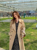 Trench Coat Women Double-Breasted Trenchcoat Lace Female Autumn Casual Coats Windbreaker Outwear Raincoat Streetwear