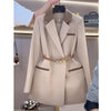 Autumn Sense Stitching Suit Jacket Women Elegant Office Blazer Coat Lady Casual Slim Suit Outwear Top Clothes