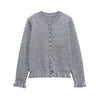 Women Elegant Yellow Sweater O Neck Single Breasted Long Butterfly Sleeve Knitted Cardigan Autumn Office Lady Coat