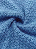 Women's Autumn and Winter Casual and Comfortable Retro Blue Ribbed Long-Sleeved Knitted Cardigan Sweater Jacket