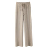 Soft Knitted Pants Women's Autumn/Winter Outerwear Hanging Knitted Wide Leg Pant White Floor Pants Straight Leg Pants