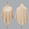 Tassel Patchwork V-Neck Cardigans Women Wedding Accessories Shawl Hollow Multicolored Evening Prom Cape Tulle Shawl Party