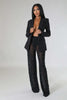 Street Chic Women's Set Long Sleeve Blazer Suit and Mesh Beading Pants Winter Two 2 Piece Set Outfit Tracksuit