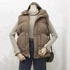 Winter Down Cotton Vest Jacket Women's Sleevele Stand Parkas Warm Short Vest Coat Female Waistcoat Overcoat Ladies Tops