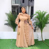 Plus Size Evening Dresses for Women African Solid Gown Elegant Wedding Party Long Dress Ankara Ladies Clothing Outfits