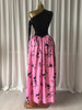 Women's Off Shoulder Flowy Maxi Dress Floral Print High Waist Long Dress Elegant Evening Party Prom Birthday Dress
