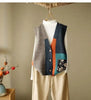 Spring and Autumn loose design vest, vest, women's outerwear, camisole, retro knit vest, cardigan, woolen sweater