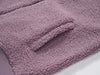 Womens Teddy Fleece Jacket Full Zip Thermal Lined Fuzzy Coat with Inner Pockets Warm Antistatic Winter Outerwear