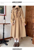Art Mori Girls Long Dress Autumn Winter Basic Wear Retro Vintage Japan Style Doll Neck Cute Sweet Ribbon Bow Tie Corduroy Dress