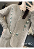 Autumn Winter Round Neck Embroidery Comfortable Ladies Sweater Coat Elegant Women Knitted Cardigan Sweater Jacket