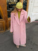 Elegant Women's Woolen Overcoat Solid Lapel Double Breasted Full Sleeve Long Coat Autumn Winter Lady Outwear