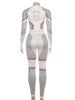 Stars Print 2 Piece Set Women Autumn O-Neck Full Sleeve Crop Tops+Leggings Matching Basic Streetwear Sporty Outfits
