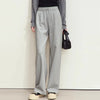 Minimalism Casual Pants for Women Autumn Wide Leg Loose Vertical Elastic Waist Drawstring Sporty Trousers 12343338