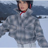 Winter Women's One‑piece Ski Suit Hooded Zipper Pocket Full Sleeve Coat Pant Suits Lady Warm Vacation Skiwear