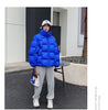 Winter Women Parkas Warm Down Cotton Coats Bubble Jacket Thick Knitted Loose Puffer Coat Stand Collar Female Outwear
