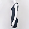 Sexy Plunge V Bandage Dress Stripes Slim Bodyocn Mini Party Celebrity Evening Dress Elastic Knitted Vestidos