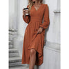 Dresses Woman Fall and Winter: Off-Shoulder Lantern Sleeve Pleated Long Dress Tops Skirts Y2k Clothes