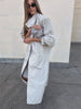 Women Solid Casual Long Trench Coat Lapel Collar Single Breasted Long Sleeve Loose Windbreaker Spring Autumn Streetwear