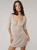 Deep V Neck Half Sleeve Sexy Mini Dress Women Elegant Bodycon Ruched Club Party Dress Female Clubwear Dresses