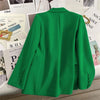 Korean Solid Color Lady Top Outwear Spring Autumn Long Sleeves Female Blazer Jacket Double-breasted Women Suit Coat