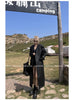 Spring Autumn Extra Long Black Loose Pu Leather Trench Coat for Women Shoulder Pads Double Breasted Faux Leather Blazer