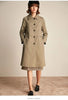 Spring Autumn Korean Women's Windbreaker Lapel Single-breasted Mid-length Ladies Overcoat British Casual Trench Coat