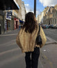 Women's Sequined Bomber Jacket Fall O Neck Long Sleeve Pocket Stretch Hem Sequins Jacket Coat Female Chic Outerwear