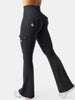 Essential Women's Fitness Pants: High-Waisted Flared Workout Pants with Pockets, Shaping and Tummy-Control Fitness Pants