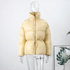 Solid Quilted Cotton Coat Women's Turtleneck Lace-up Full Sleeve Warm Jacket Autumn Winter Lady Commuter Outwear