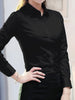 Spring Autumn black white shirt women's Korean version slim fit long sleeved workwear shirt professional dress formal top