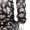Turtleneck Sexy Sheer Print Leopard Bandage Women Dress Long Sleeve Mini Dress Lady Spring Slim Elegant Party Club Dress