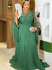 Plus Size African Wedding Party Dresses for Women Dashiki Sequin Long Sleeve Evening Gown Elegant Muslim Maxi Dress