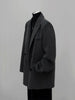 Women's Double-faced Woolen Coat Spring Autumn Suit Collar Double Breasted Long Sleeve Temperament Commuting Purple Jacket