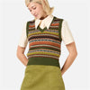Sweater Vest Women V Neck Japanese Striped Stylish Harajuku All-match Unisex Clothing Knitwear Y2K Baggy Streetwear