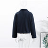 Black Stand Collar Woolen Coats Women's High Street Buttons Full Sleeve Short Overcoats Autumn Female Solid Outwear
