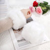 1Pair Faux Fur Wrist Cuffs For Wool Coat Jackets Women's Arm Warmers Elastic Furry Wristbands Sleeves Cuffs Winter Wrist Cuff