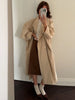 Women Oversized Stand Collar Trench Coat Loose Snap Button Full Sleeve Long Windbreaker Autumn Lady Casual Outfits
