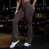 Women Flared Legging Women Seamless Yoga Pants Crossover V-shape Waist Flared Gym Legging Sports Workout Trousers Gym Tights