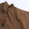 Women's Hooded Short Trench Coat in Olive Green, Brown, and Black, Double-Breasted with Pocket Details, Casual Jacket