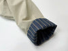Retro Patchwork Stripes Women's Mid-Length Polo Collar Single-Button Coat Spring Korean Style Oversize Coats