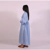 Solid Color Loose Fit Flare Sleeve Tiered Dress Crew Neck Ruffle Hem Pleated Long Maxi Dresses Spring Chic Casual Outwear