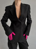 Women's Autumn Winter Slim Waist Chic Blazer Coats Office Ladies Double Breasted Suits Jacket Women Clothing